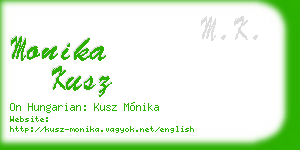 monika kusz business card